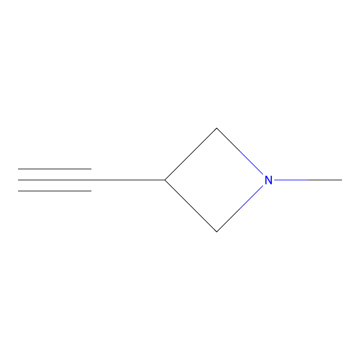 3-Ethynyl-1-methylazetidine molecular structure, CAS 2019193-32-7