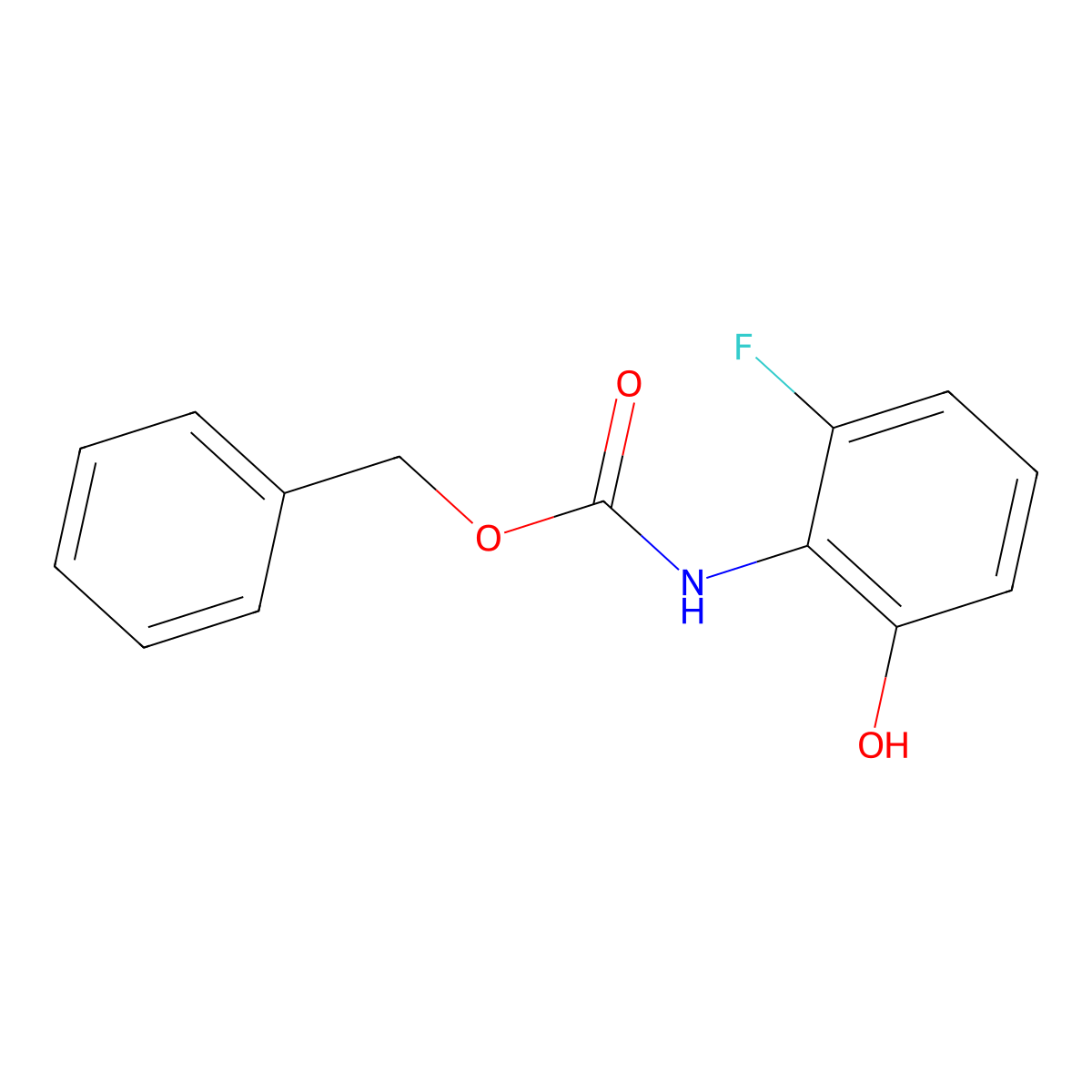 benzyl N-(2-fluoro-6-hydroxyphenyl)carbamate molecular structure, CAS 2019194-58-0