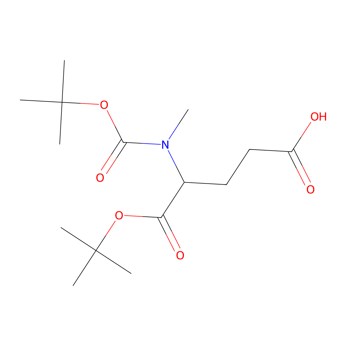 (S)-5-(Tert-butoxy)-4-[boc-(methyl)amino]-5-oxopentanoic acid molecular structure, CAS 2019199-96-1