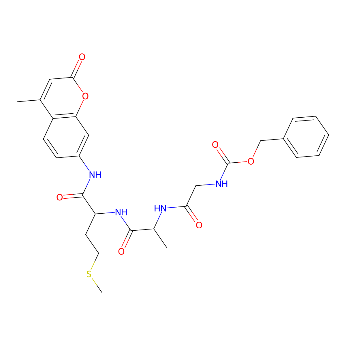 Z-Gly-Ala-Met-AMC molecular structure, CAS 201928-39-4
