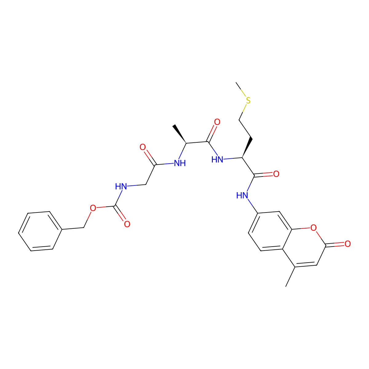 Z-Gly-Ala-Met-AMC molecular structure, CAS 201928-39-4