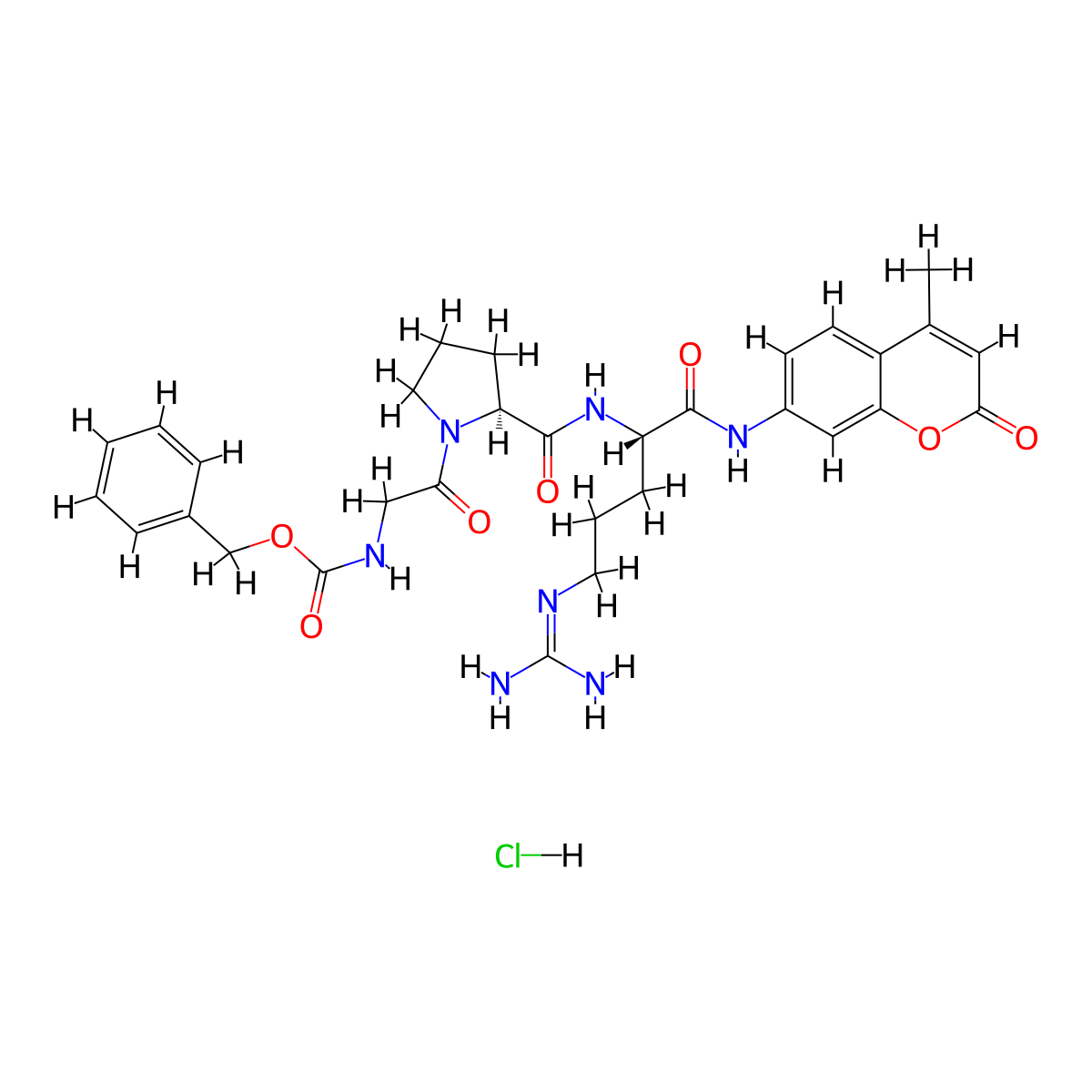 Z-Gly-Pro-Arg-AMC (hydrochloride) molecular structure, CAS 201928-42-9