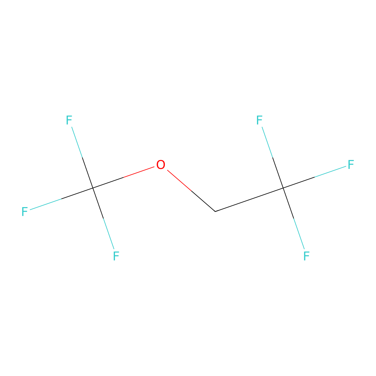 2,2,2-Trifluoroethyl trifluoromethyl ether molecular structure, CAS 20193-67-3