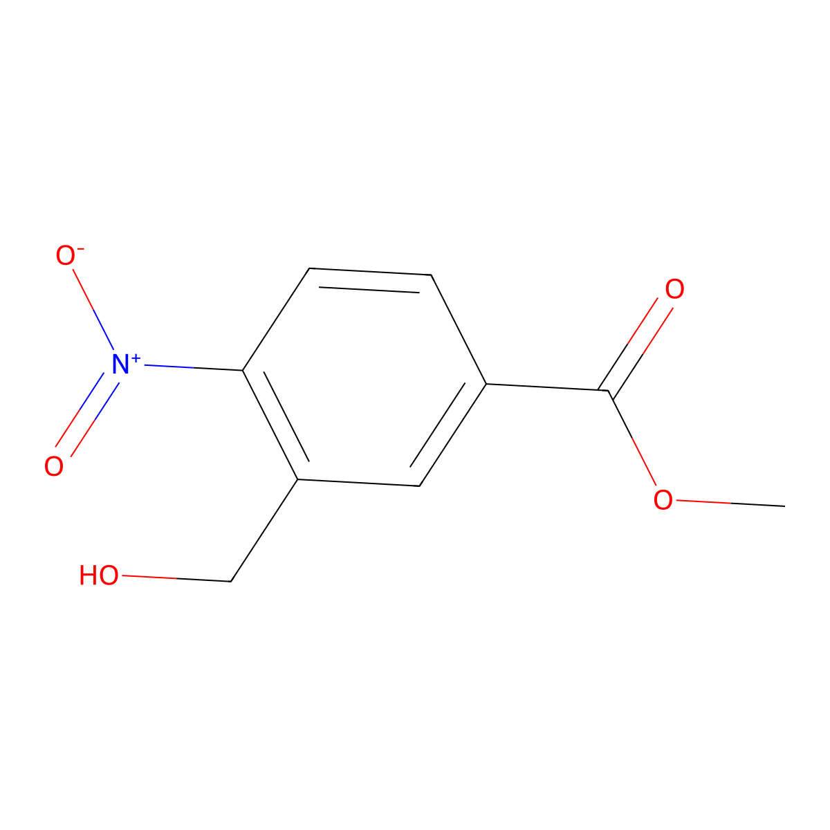 Methyl 3-(hydroxymethyl)-4-nitrobenzoate molecular structure, CAS 201932-92-5