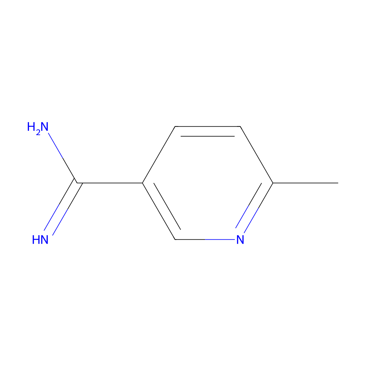 6-Methylpyridine-3-carboxamidine molecular structure, CAS 201937-20-4