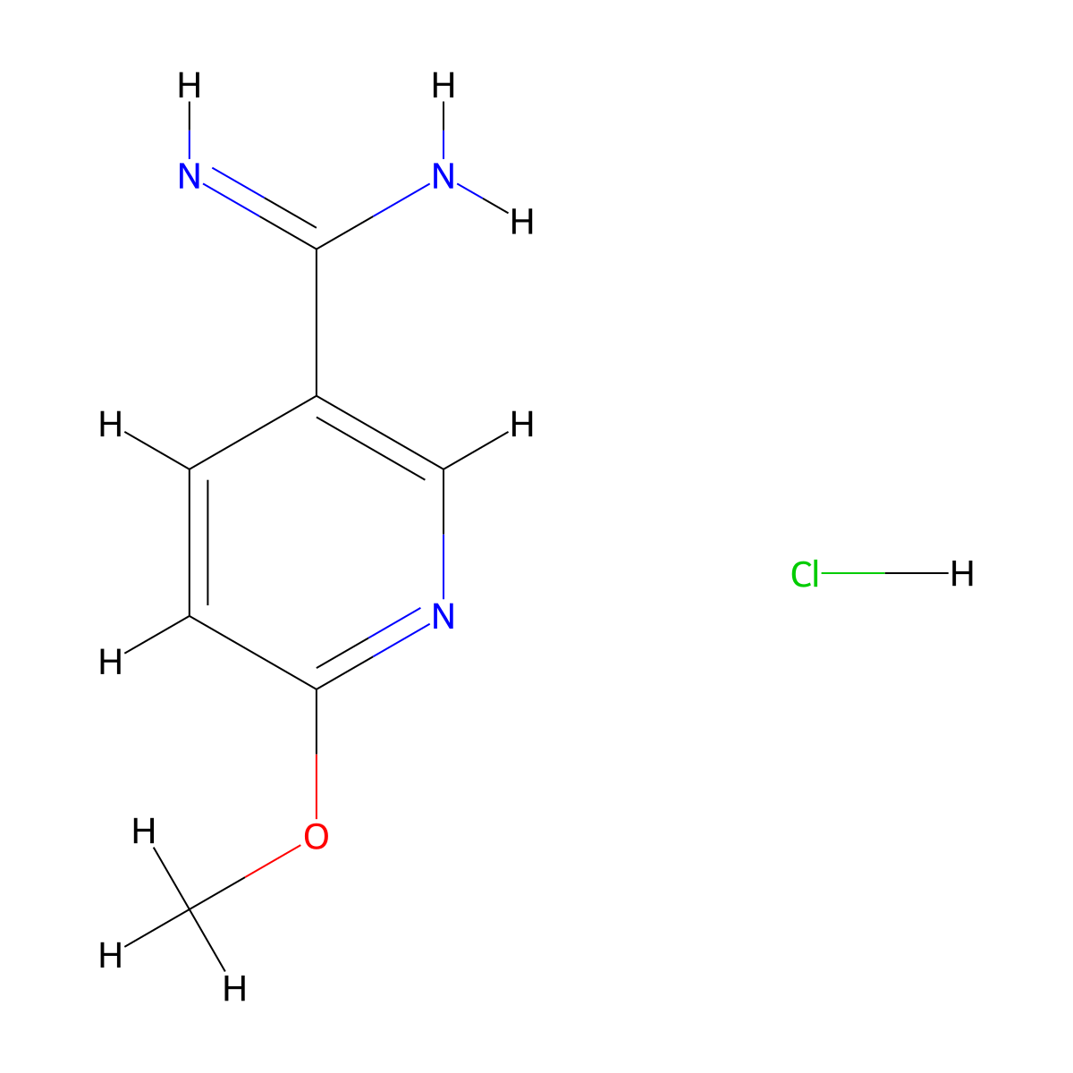 6-Methoxypyridine-3-carboximidamide hydrochloride molecular structure, CAS 201937-22-6