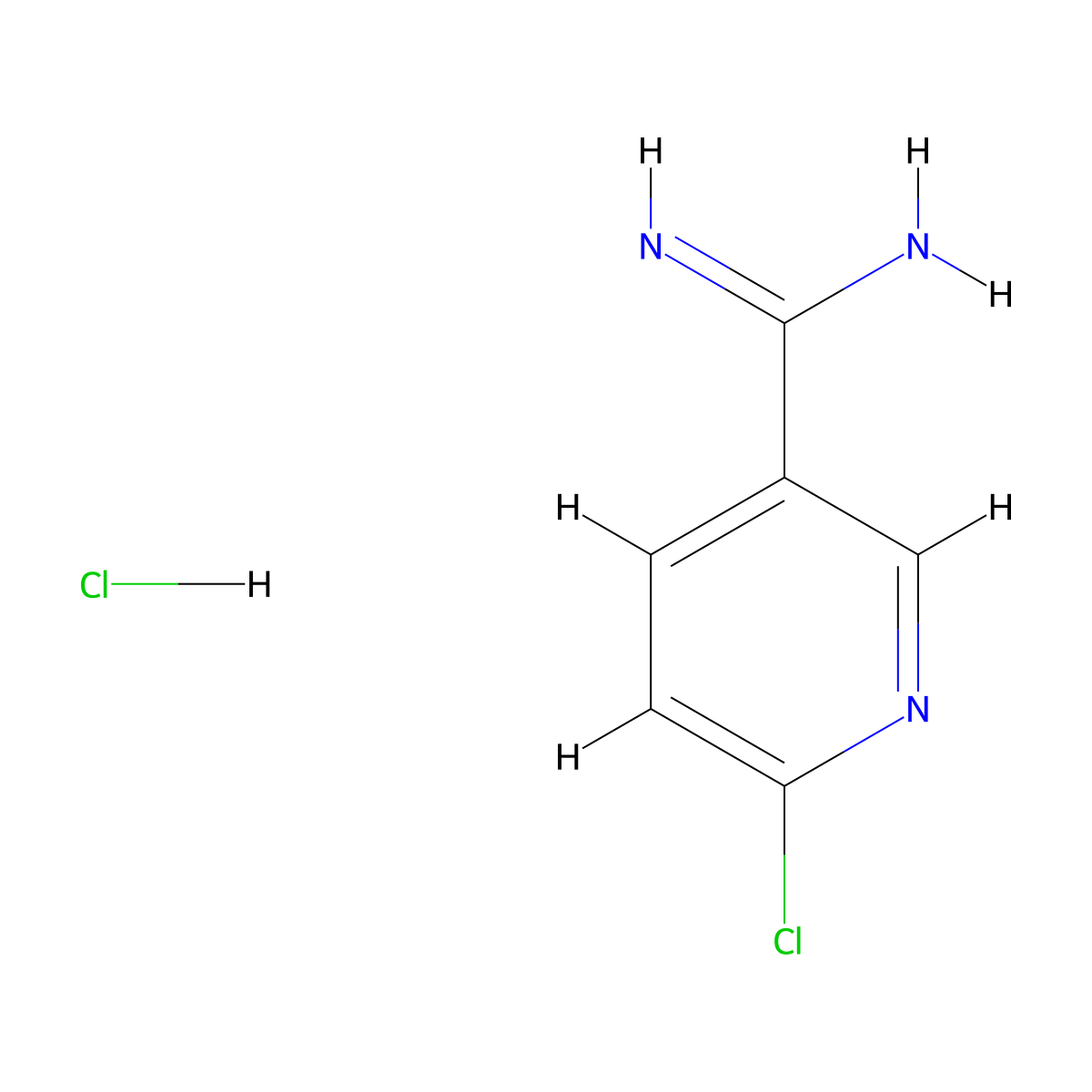 6-Chloronicotinamidine hydrochloride molecular structure, CAS 201937-23-7