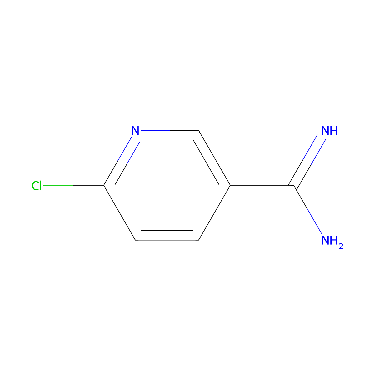 6-Chloronicotinimidamide molecular structure, CAS 201937-26-0