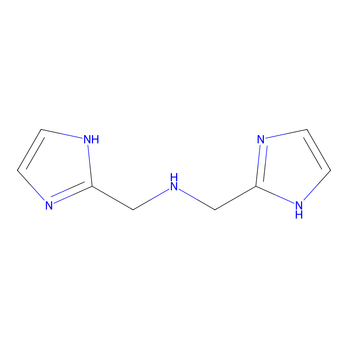 Bis-(1H-imidazol-2-ylmethyl)-amine molecular structure, CAS 201939-15-3