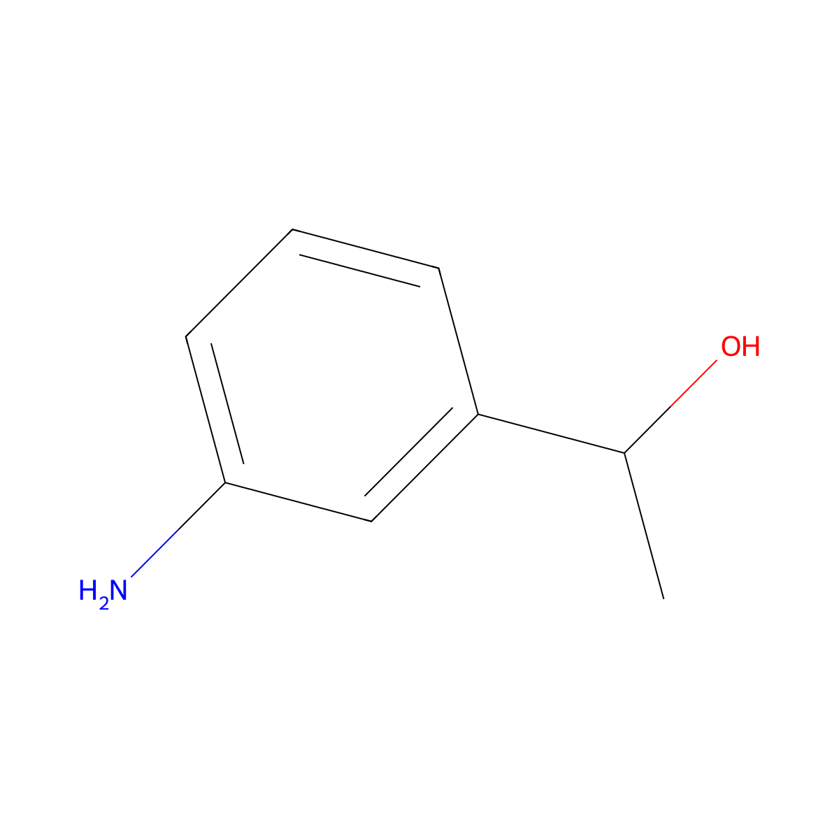 (alphaS)-3-Amino-alpha-methylbenzenemethanol molecular structure, CAS 201939-72-2
