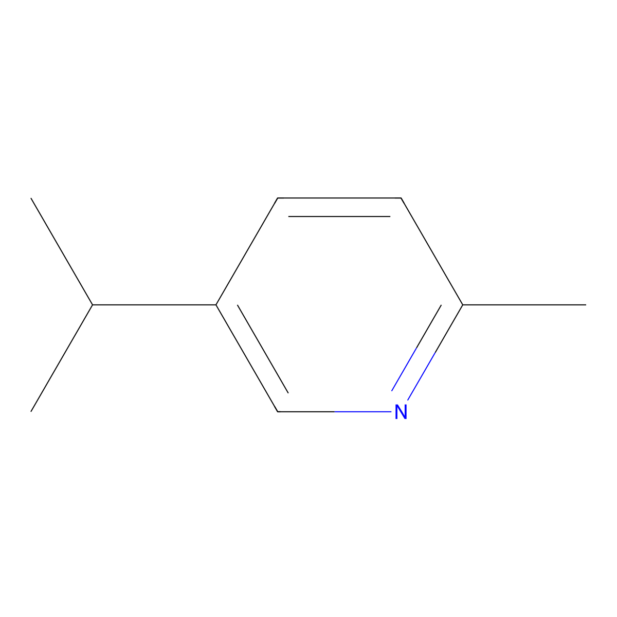 Pyridine, 2-methyl-5-(1-methylethyl) molecular structure, CAS 20194-71-2