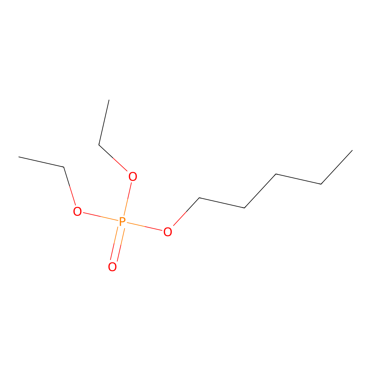 Phosphoric acid, diethyl pentyl ester molecular structure, CAS 20195-08-8