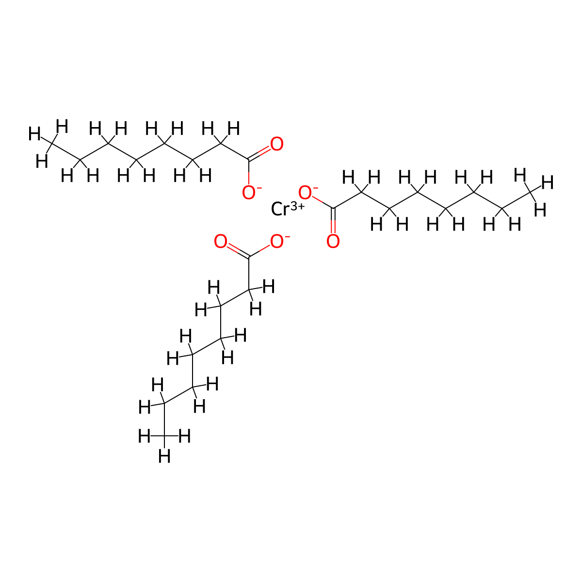 Octanoic acid, chromium salt (1:?) molecular structure, CAS 20195-23-7