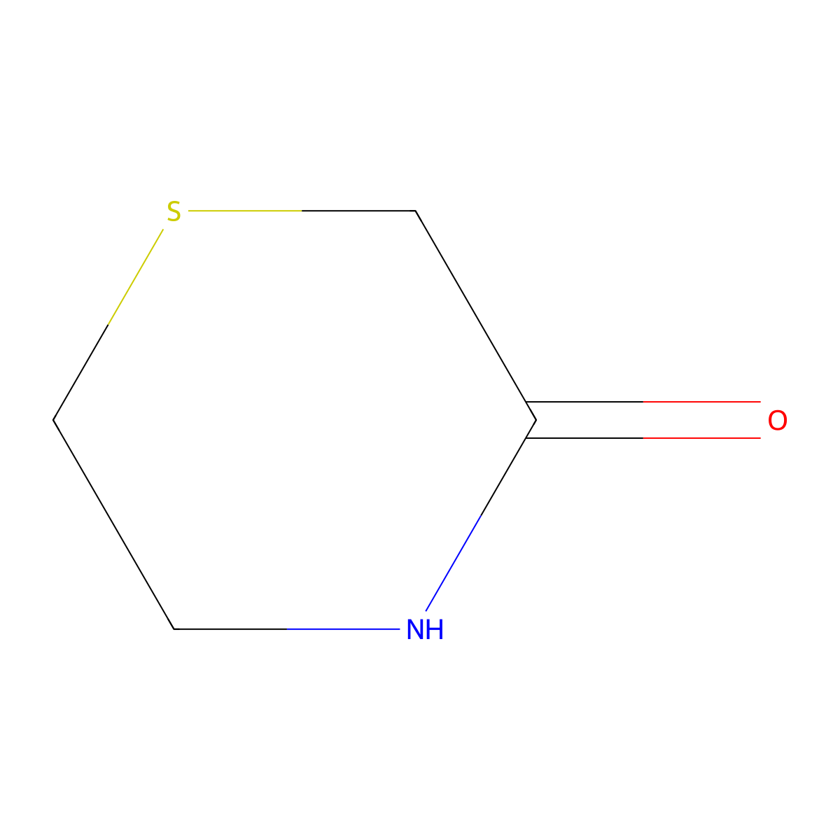 1,4-Tetrahydrothiazine-3-one molecular structure, CAS 20196-21-8