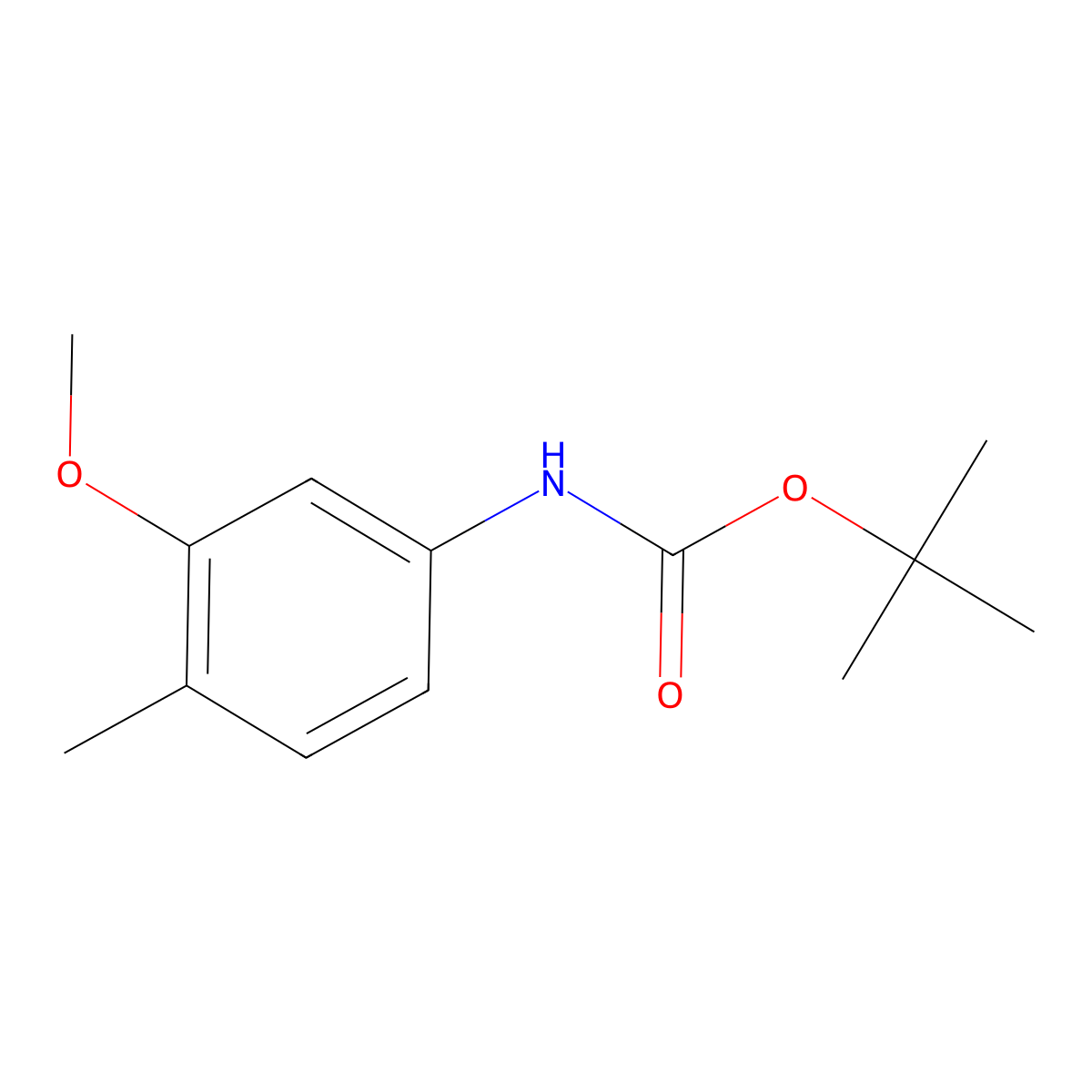 tert-Butyl (3-methoxy-4-methylphenyl)carbamate molecular structure, CAS 2019631-71-9