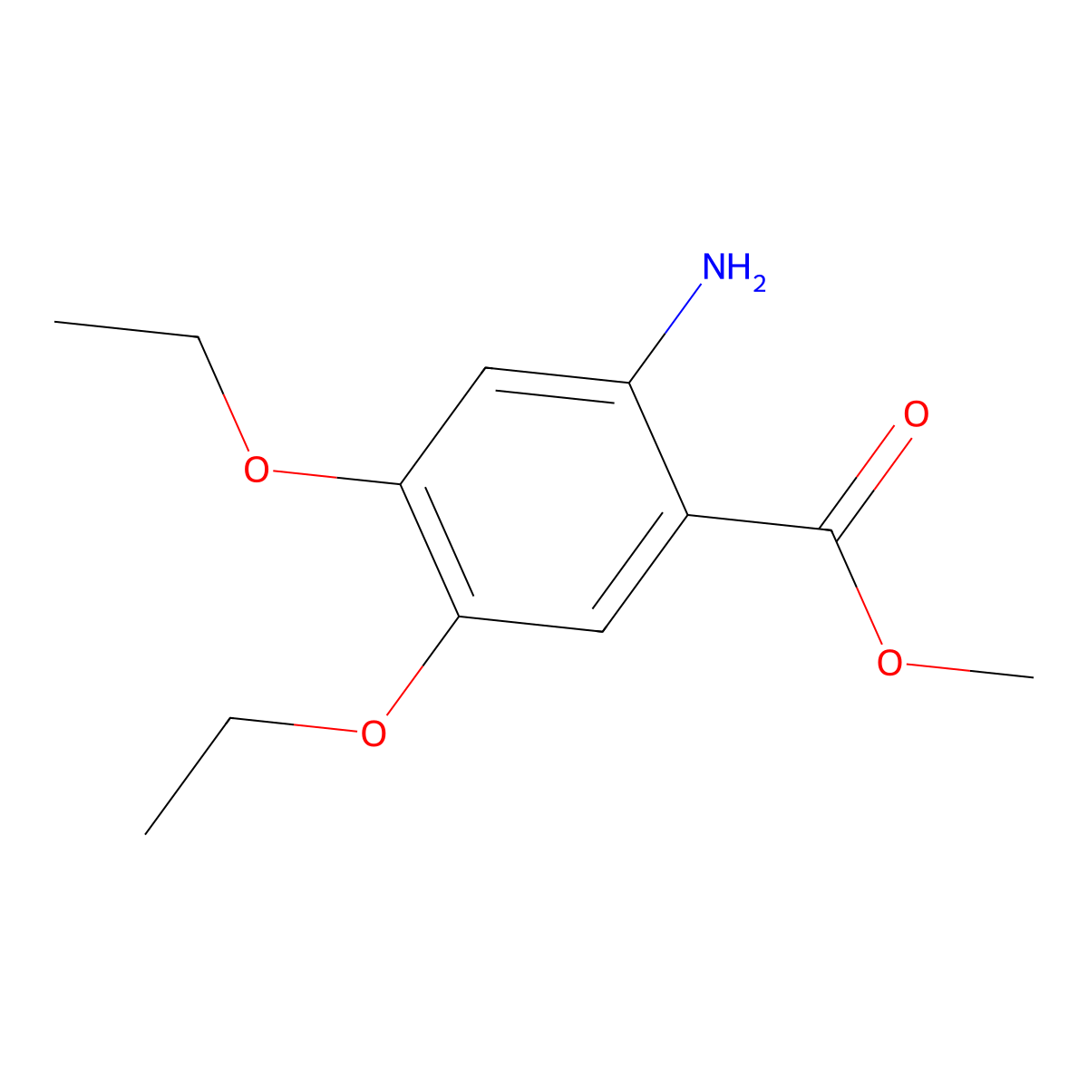 Methyl 2-amino-4,5-diethoxybenzoate molecular structure, CAS 20197-71-1