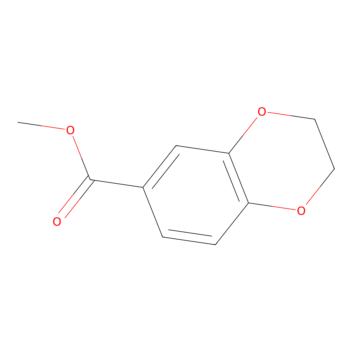 Methyl 2,3-dihydro-1,4-benzodioxine-6-carboxylate molecular structure, CAS 20197-75-5