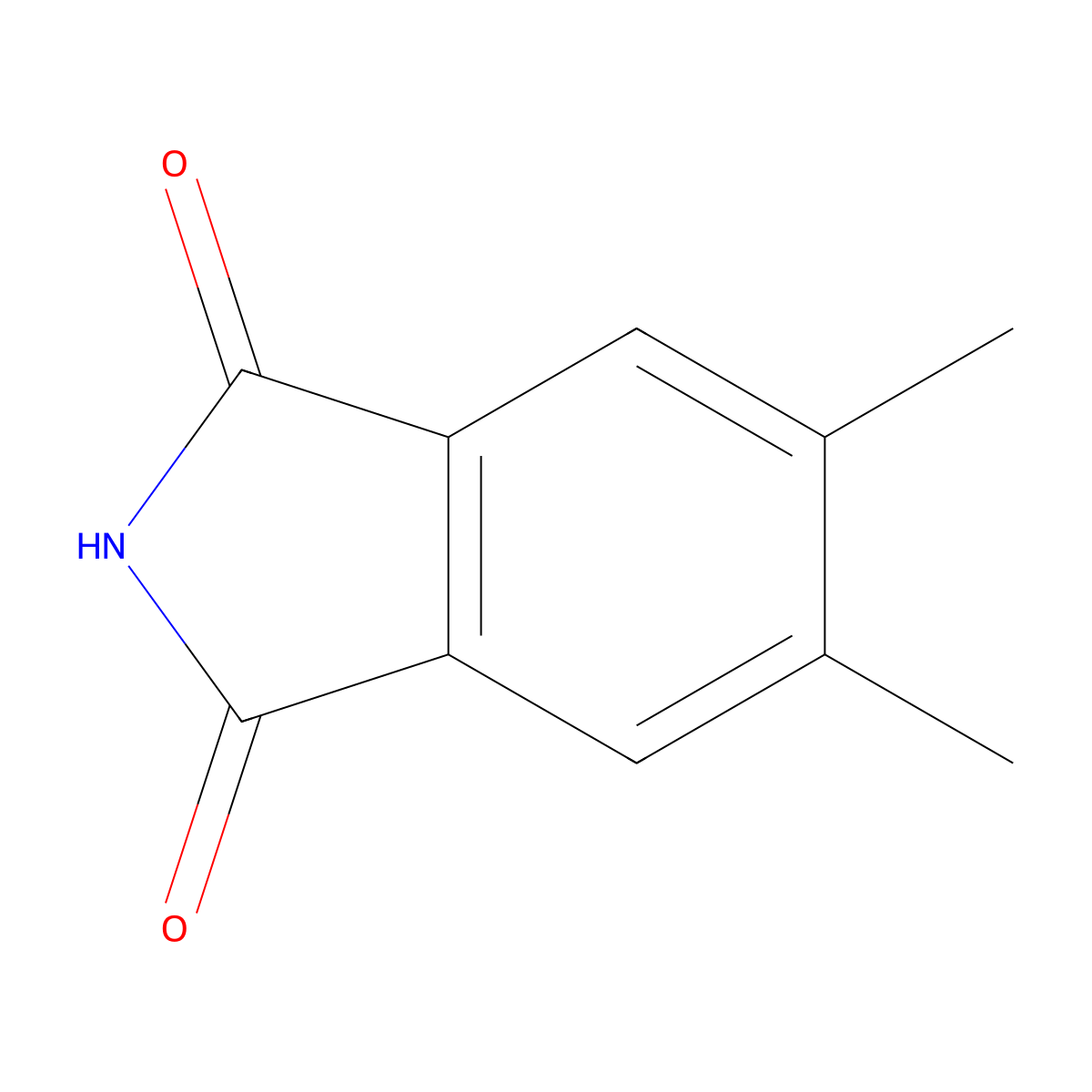 1H-Isoindole-1,3(2H)-dione, 5,6-dimethyl- molecular structure, CAS 20197-78-8