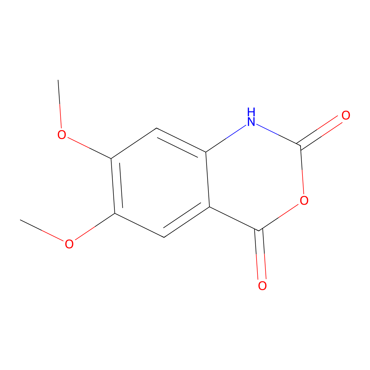 6,7-Dimethoxy-2H-3,1-benzoxazine-2,4(1H)-dione molecular structure, CAS 20197-92-6