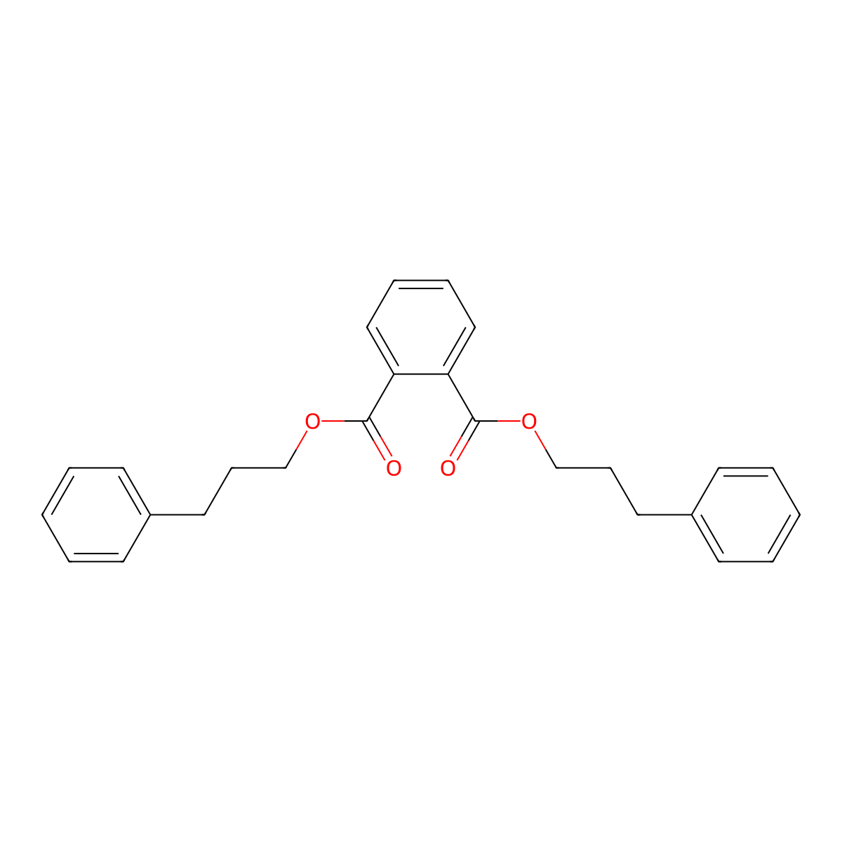 Bis(3-phenylpropyl) phthalate molecular structure, CAS 20198-64-5