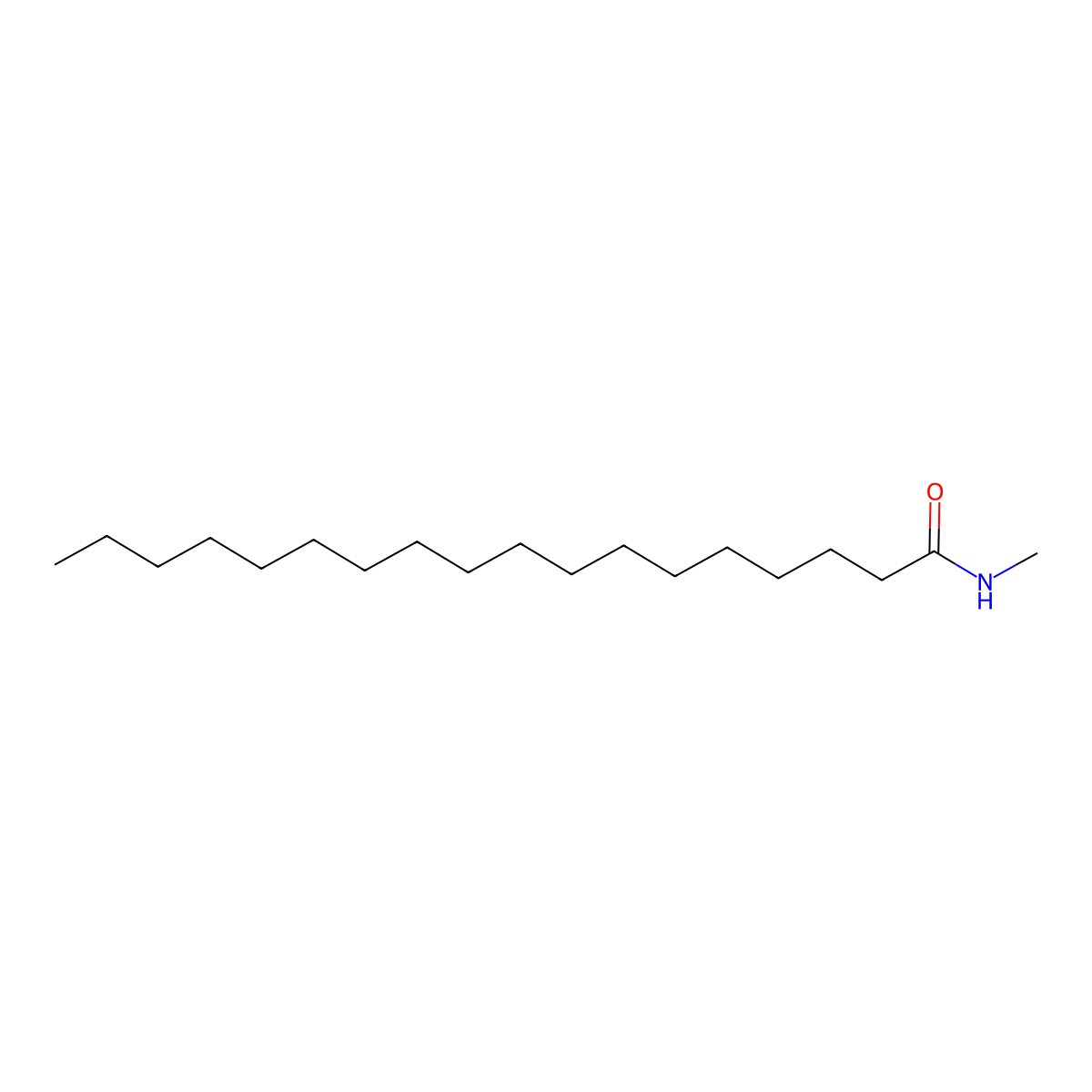 Octadecanamide, N-methyl- molecular structure, CAS 20198-92-9