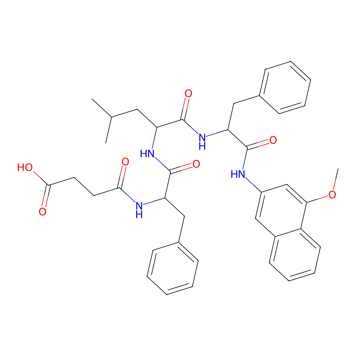 Suc-Phe-Leu-Phe-4MbNA molecular structure, CAS 201982-89-0