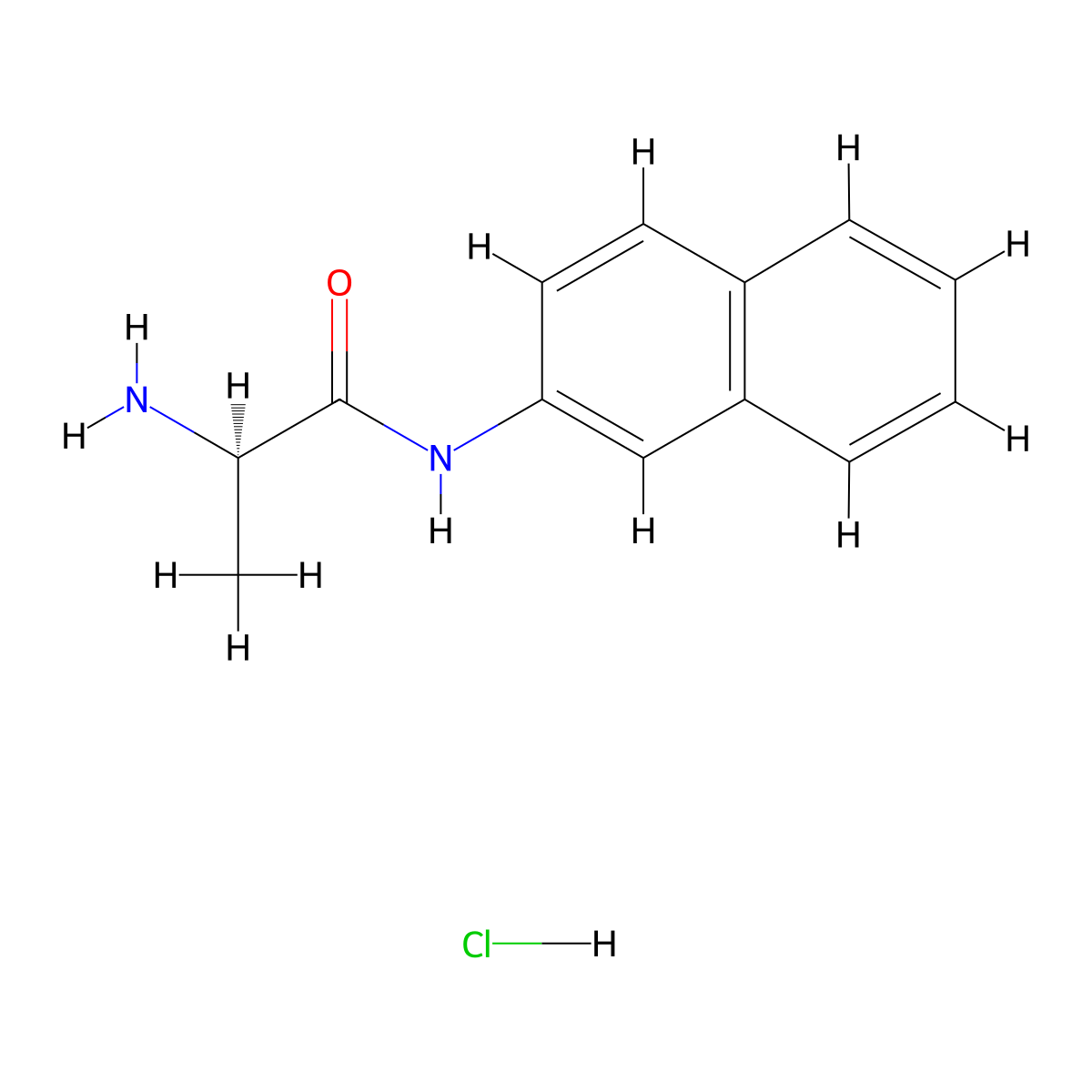 D-Alanine beta-naphthylamide hydrochloride molecular structure, CAS 201984-32-9