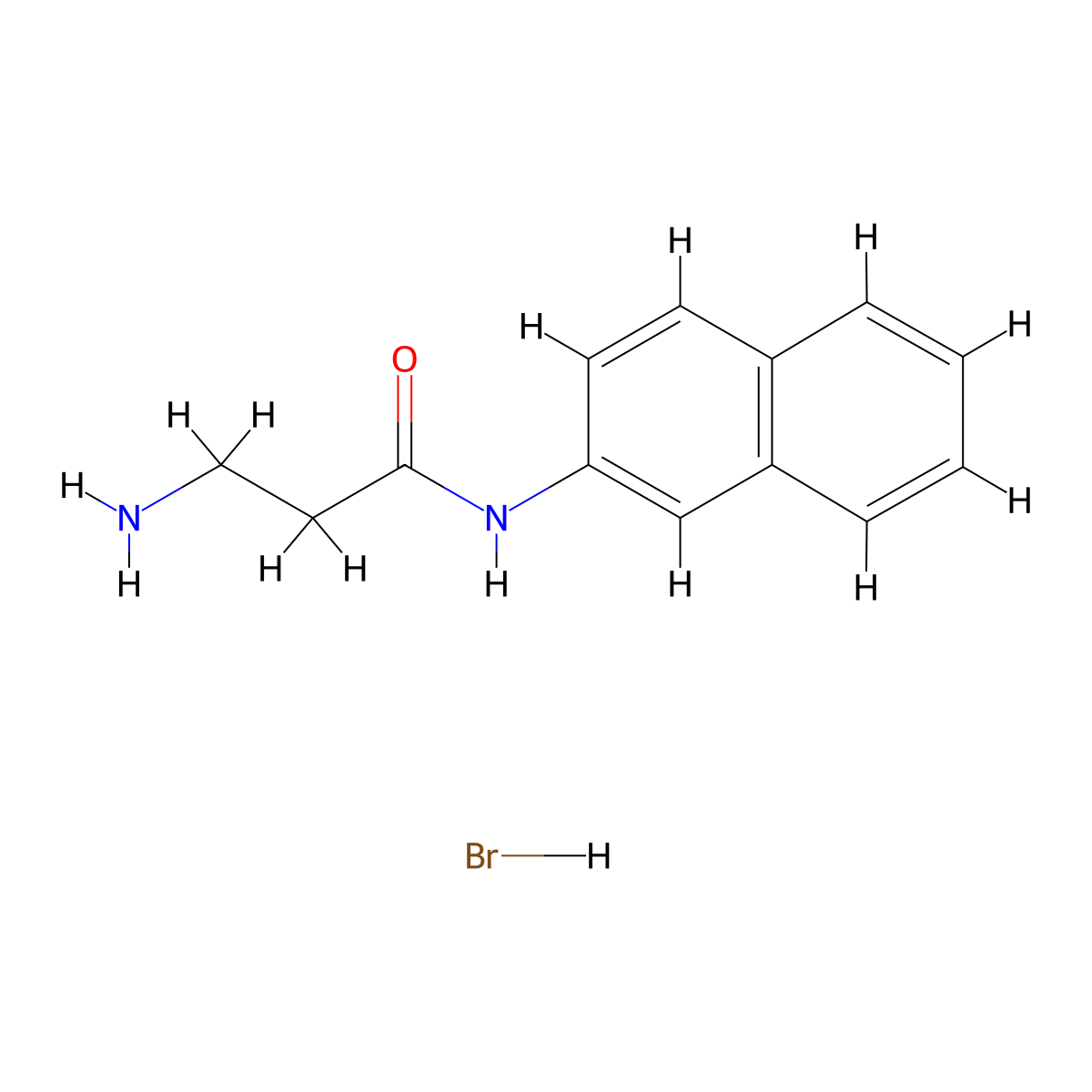 3-Amino-N-(naphthalen-2-yl)propanamide hydrobromide molecular structure, CAS 201985-01-5