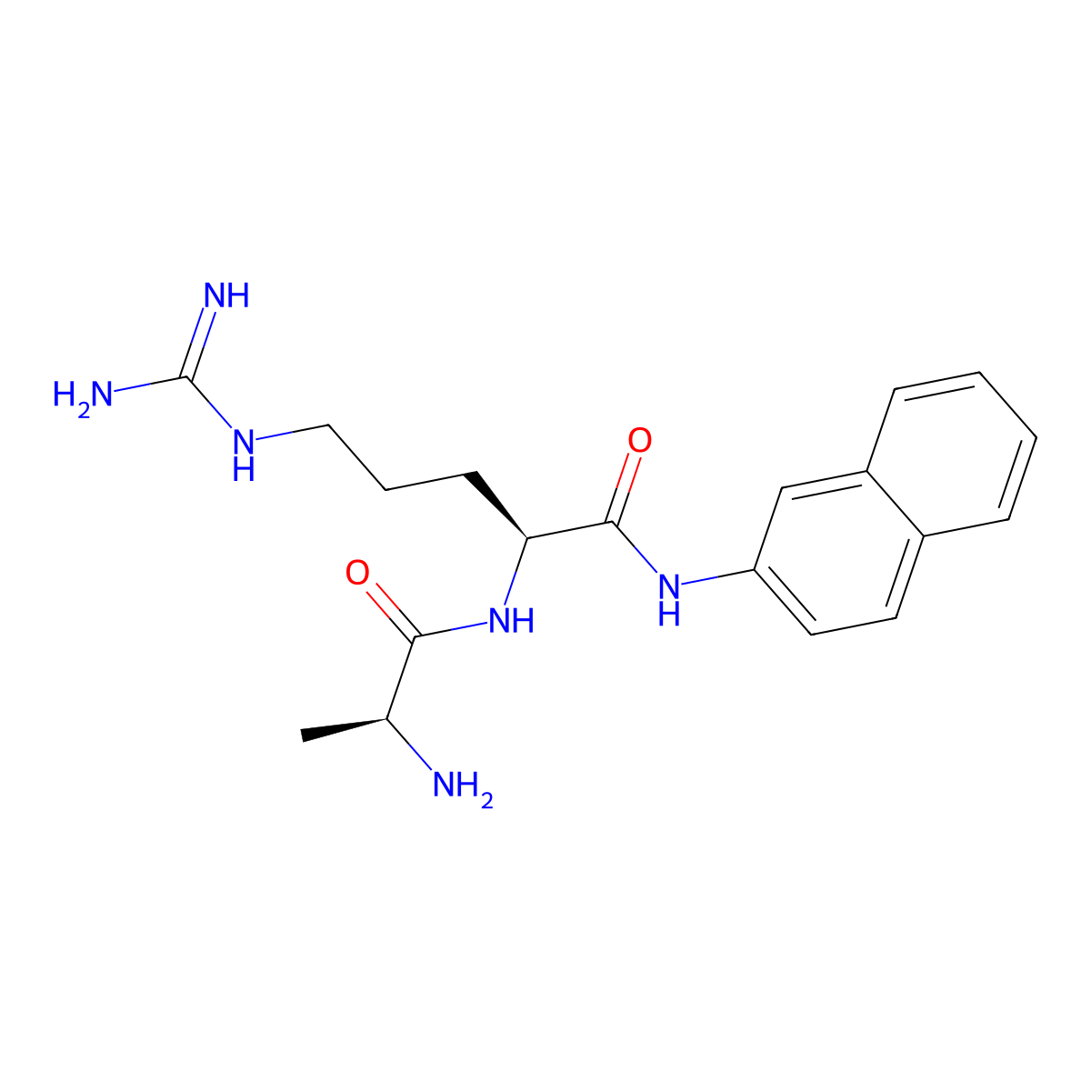 (2S)-2-[[(2S)-2-Aminopropanoyl]amino]-5-(diaminomethylideneamino)-N-naphthalen-2-ylpentanamide molecular structure, CAS 201985-37-7