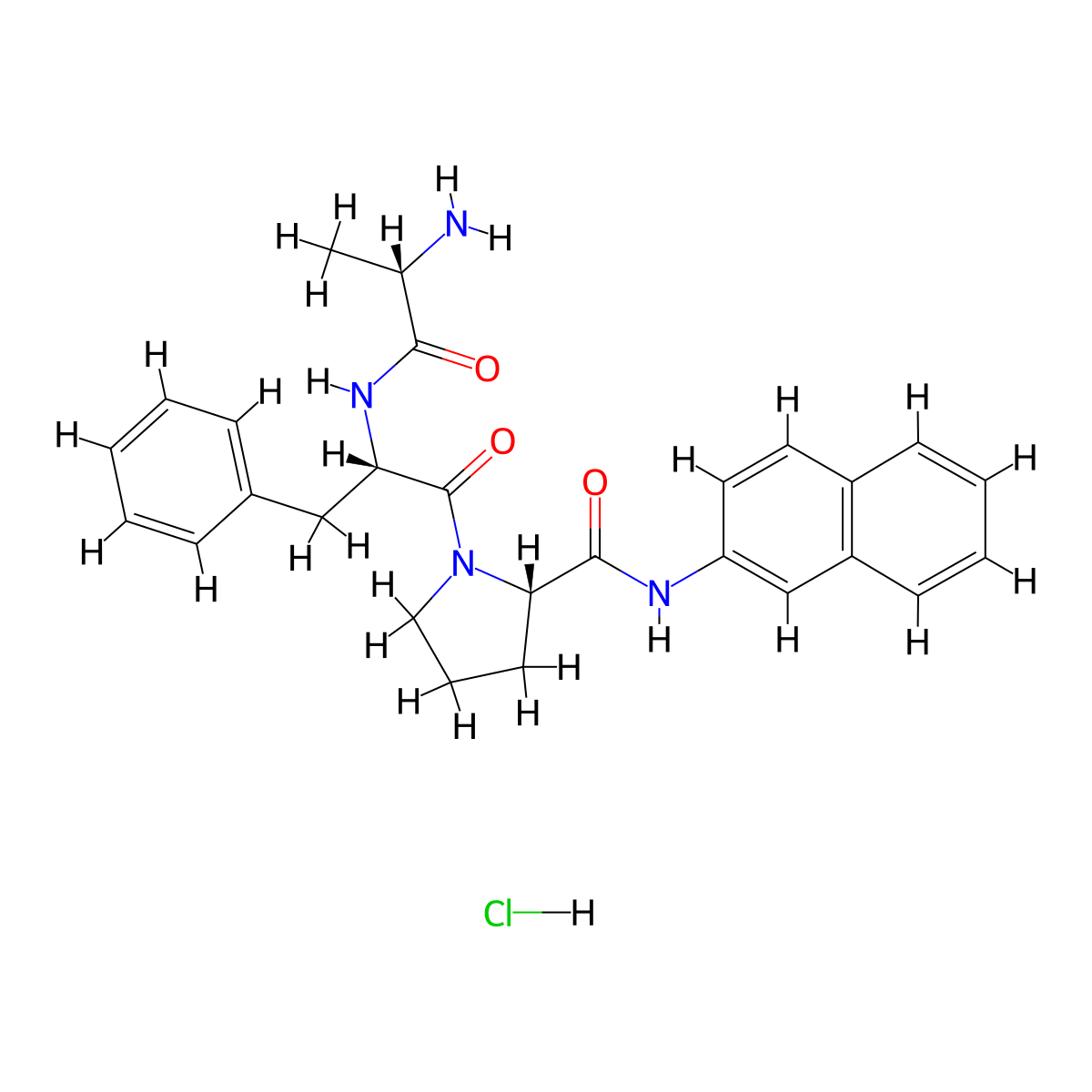 H-Ala-Phe-Pro-bNA HCl molecular structure, CAS 201985-45-7