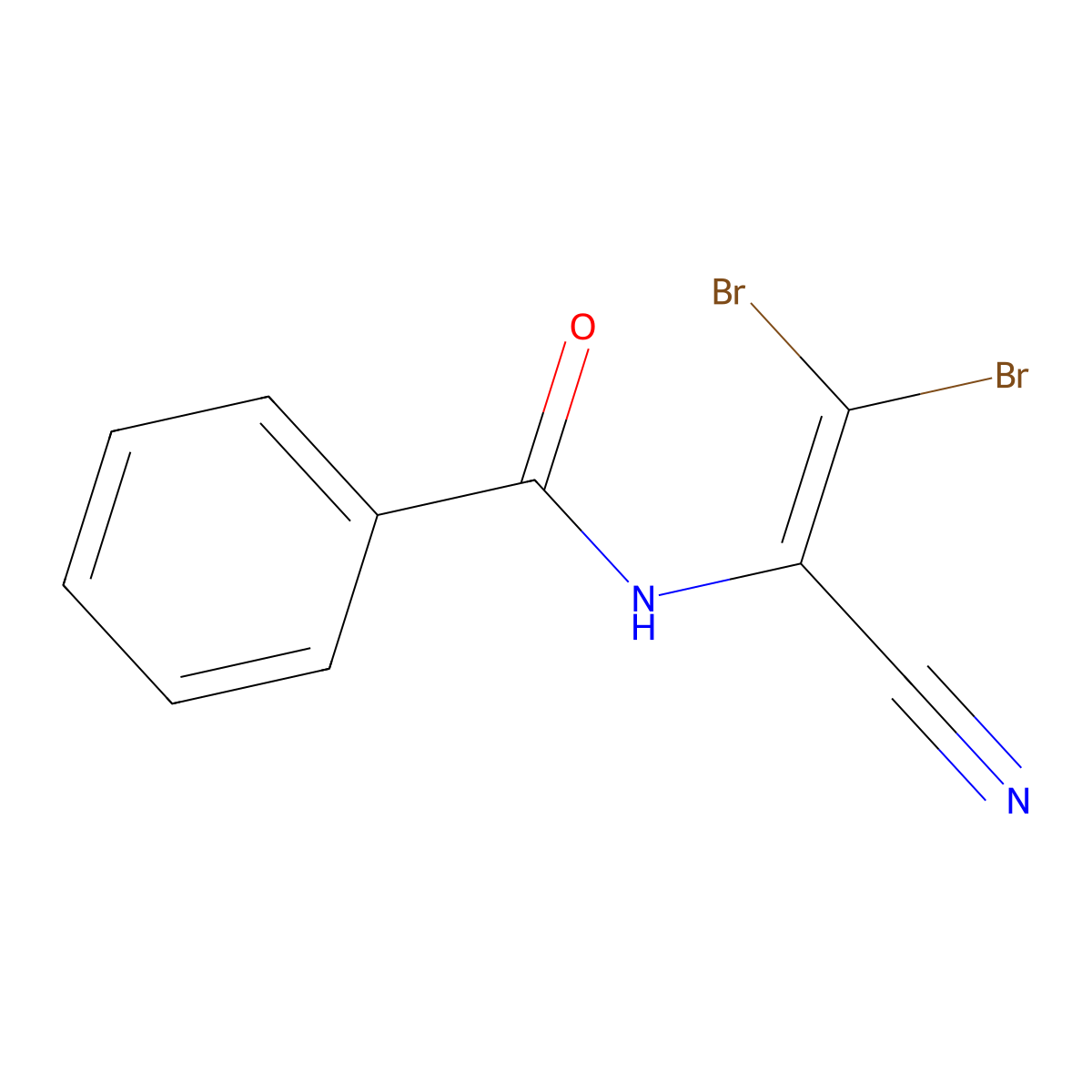 N-(2,2-dibromo-1-cyanovinyl)benzamide molecular structure, CAS 201988-92-3