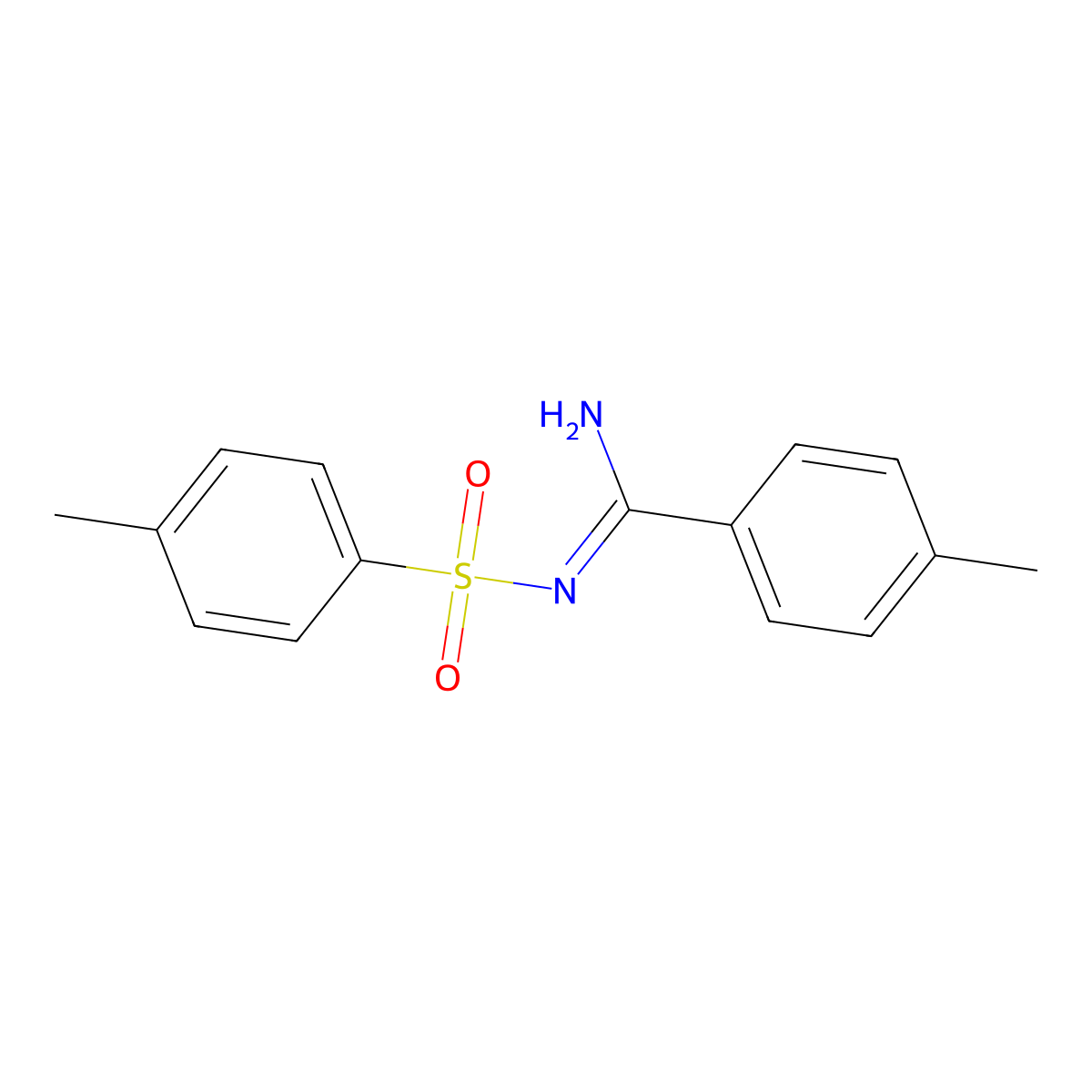 4-methyl-N-(4-methylbenzenesulfonyl)benzene-1-carboximidamide molecular structure, CAS 201989-11-9
