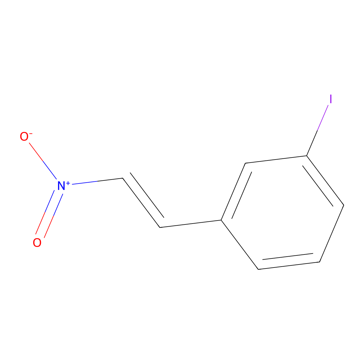 1-Iodo-3-(2-nitrovinyl)benzene molecular structure, CAS 201989-27-7