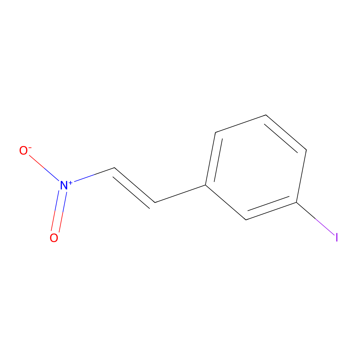 1-Iodo-3-(2-nitrovinyl)benzene molecular structure, CAS 201989-27-7
