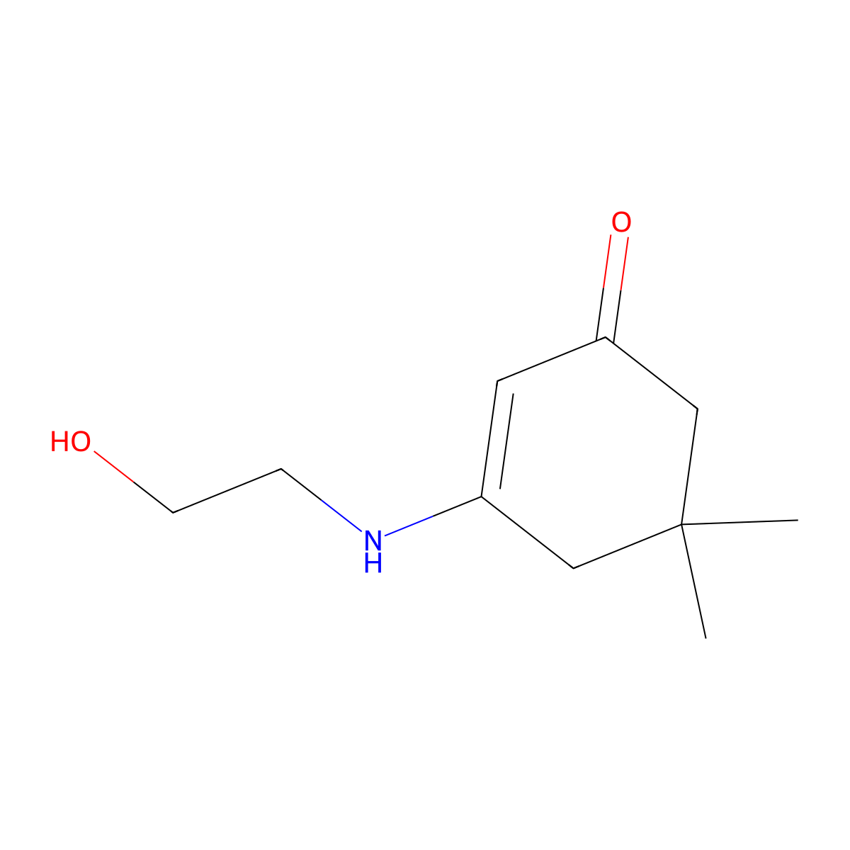3-(2-Hydroxyethylamino)-5,5-dimethyl-2-cyclohexen-1-one molecular structure, CAS 201989-32-4