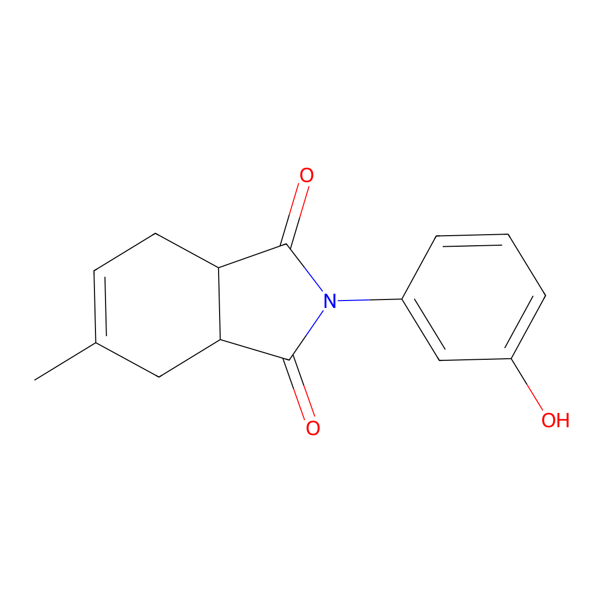2-(3-Hydroxyphenyl)-5-methyl-3a,4,7,7a-tetrahydroisoindole-1,3-dione molecular structure, CAS 201989-55-1