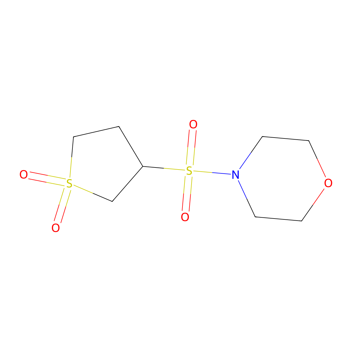 3-(Morpholinosulfonyl)tetrahydrothiophene 1,1-dioxide molecular structure, CAS 201990-17-2