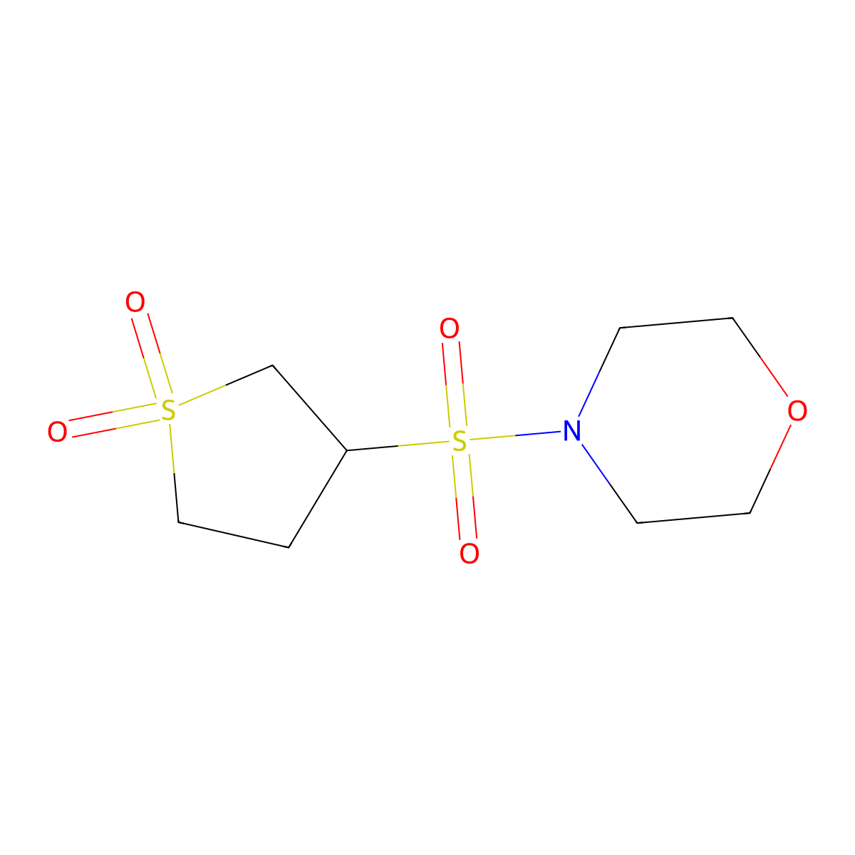 3-(Morpholinosulfonyl)tetrahydrothiophene 1,1-dioxide molecular structure, CAS 201990-17-2