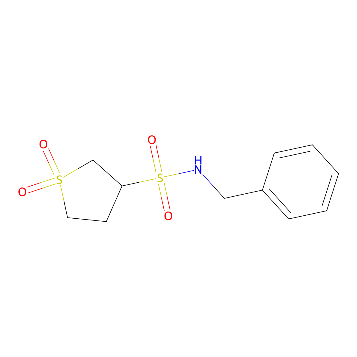 N-benzyltetrahydrothiophene-3-sulfonamide 1,1-dioxide molecular structure, CAS 201990-19-4