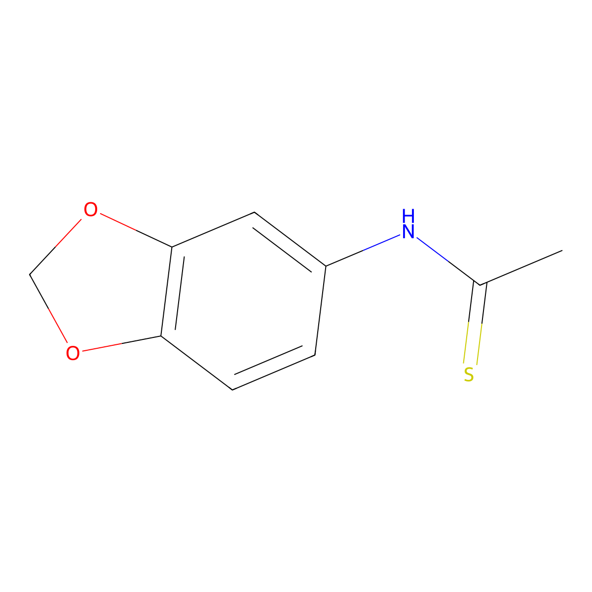 N-(Benzo[D][1,3]dioxol-5-YL)ethanethioamide molecular structure, CAS 201990-48-9