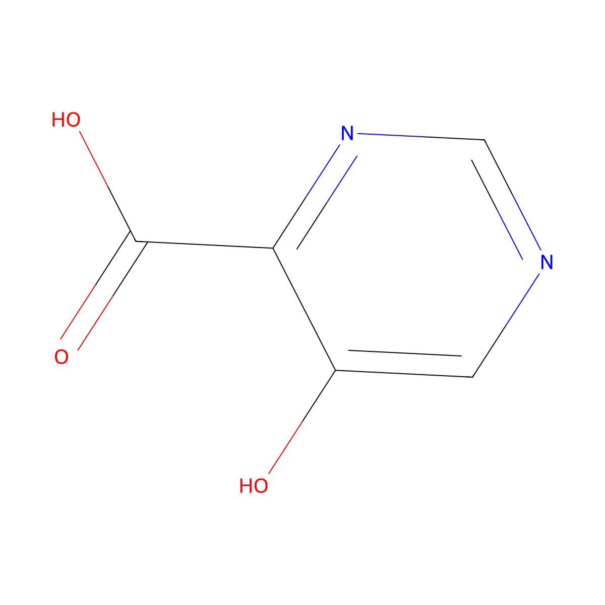 5-hydroxypyrimidine-4-carboxylic Acid molecular structure, CAS 201991-89-1