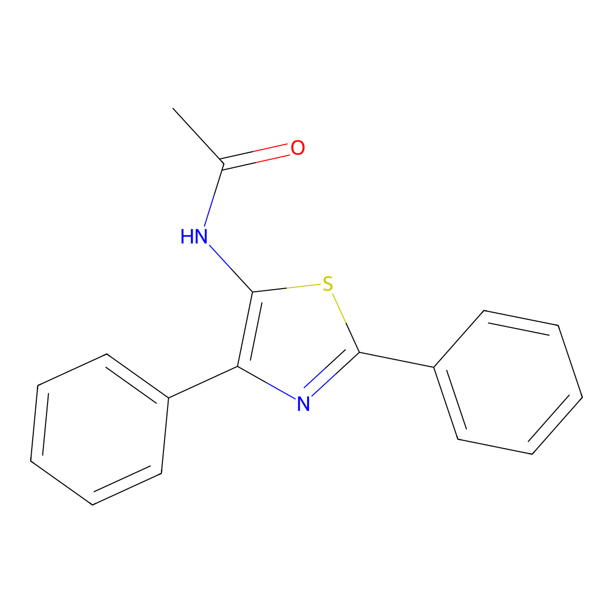 N-(2,4-diphenyl-1,3-thiazol-5-yl)acetamide molecular structure, CAS 201992-62-3