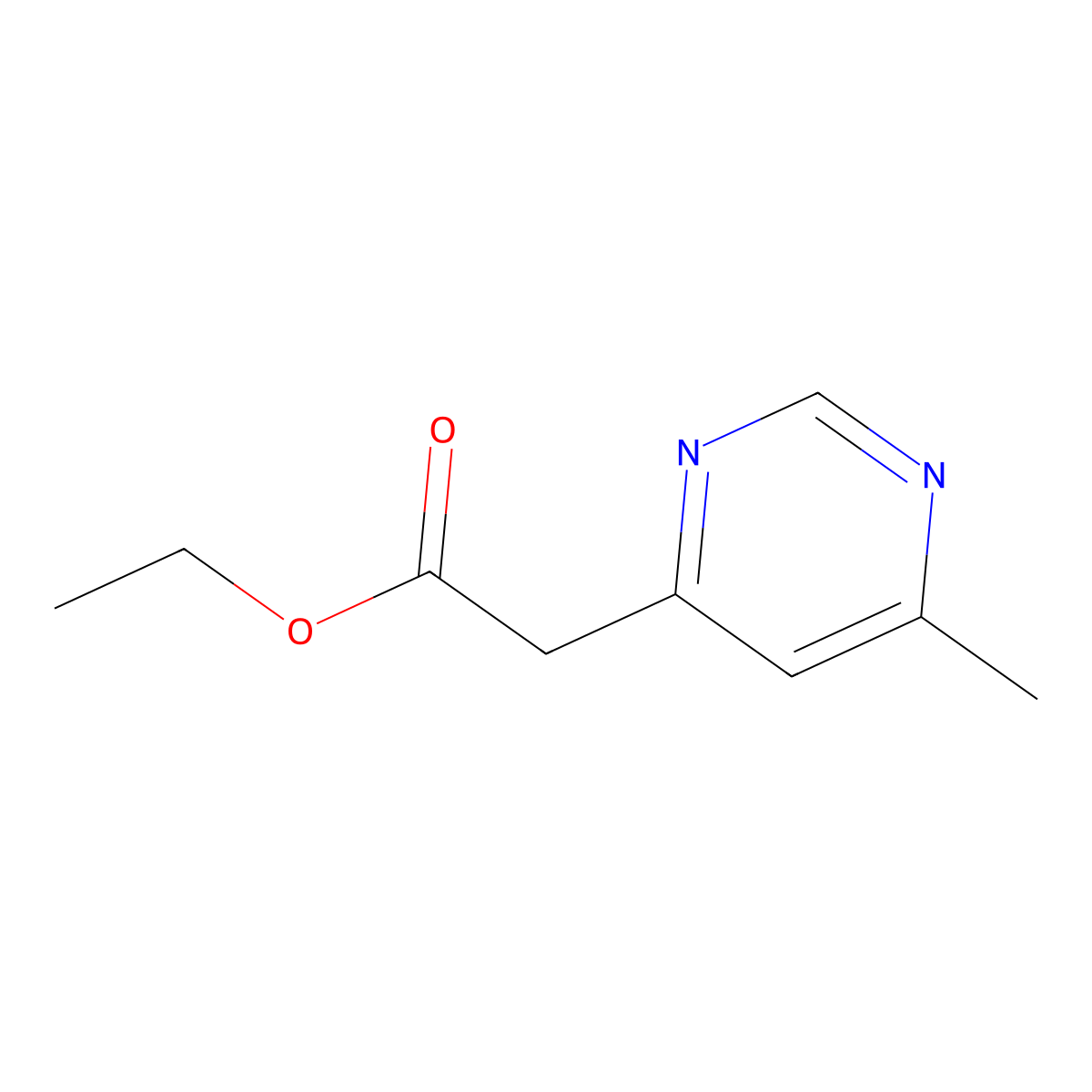 Ethyl 6-methylpyrimidine-4-acetate molecular structure, CAS 201992-85-0
