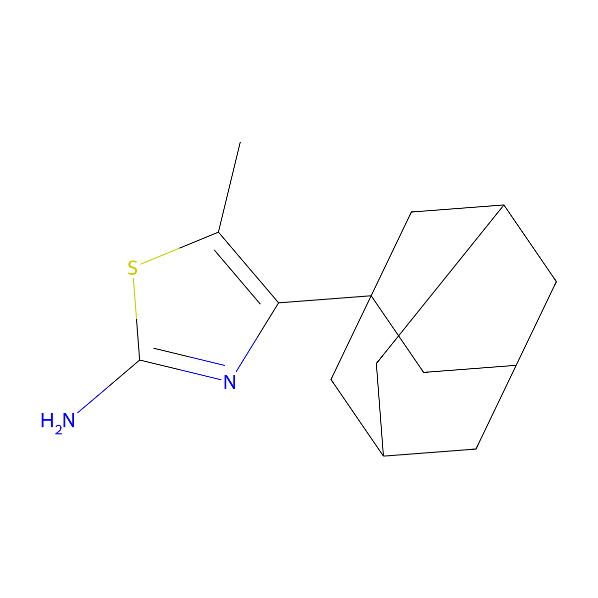 4-Adamantan-1-yl-5-methyl-thiazol-2-ylamine molecular structure, CAS 201992-89-4