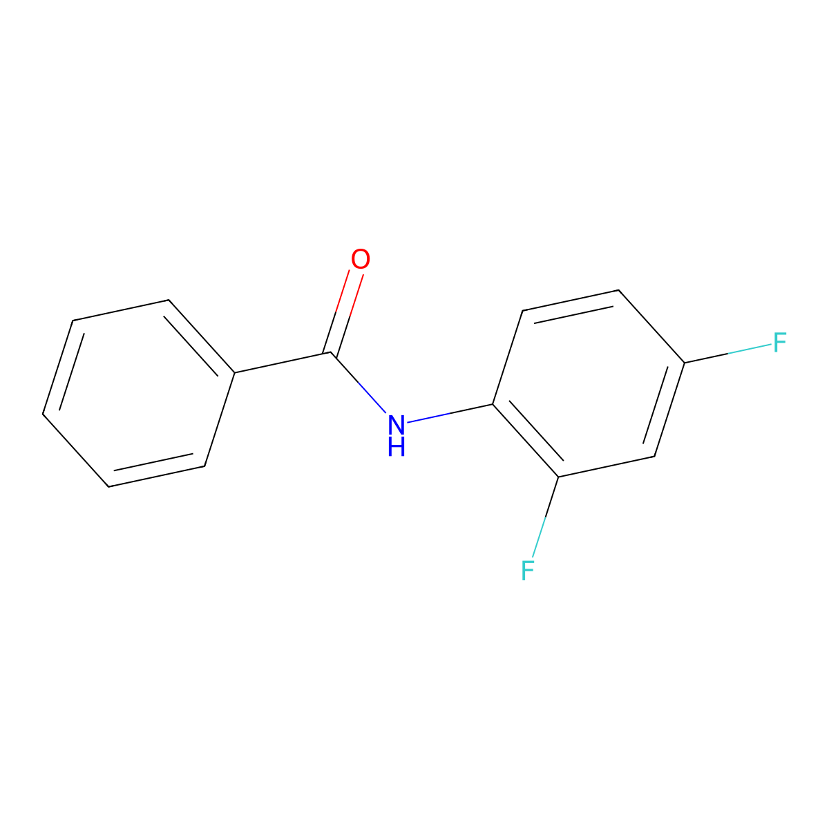 N-(2,4-difluorophenyl)benzamide molecular structure, CAS 201995-09-7
