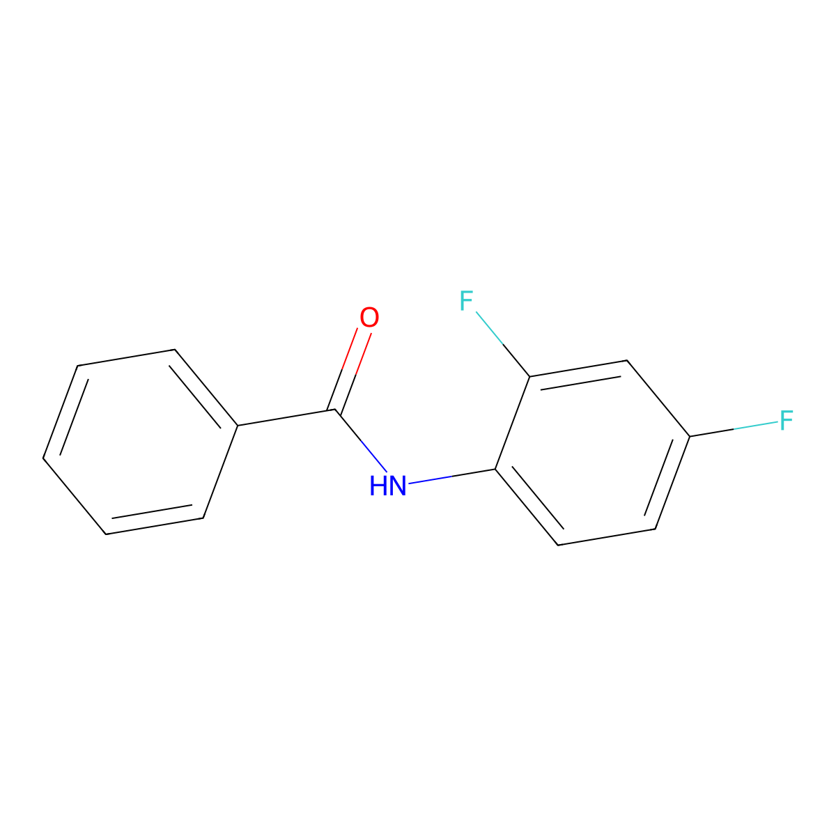 N-(2,4-difluorophenyl)benzamide molecular structure, CAS 201995-09-7