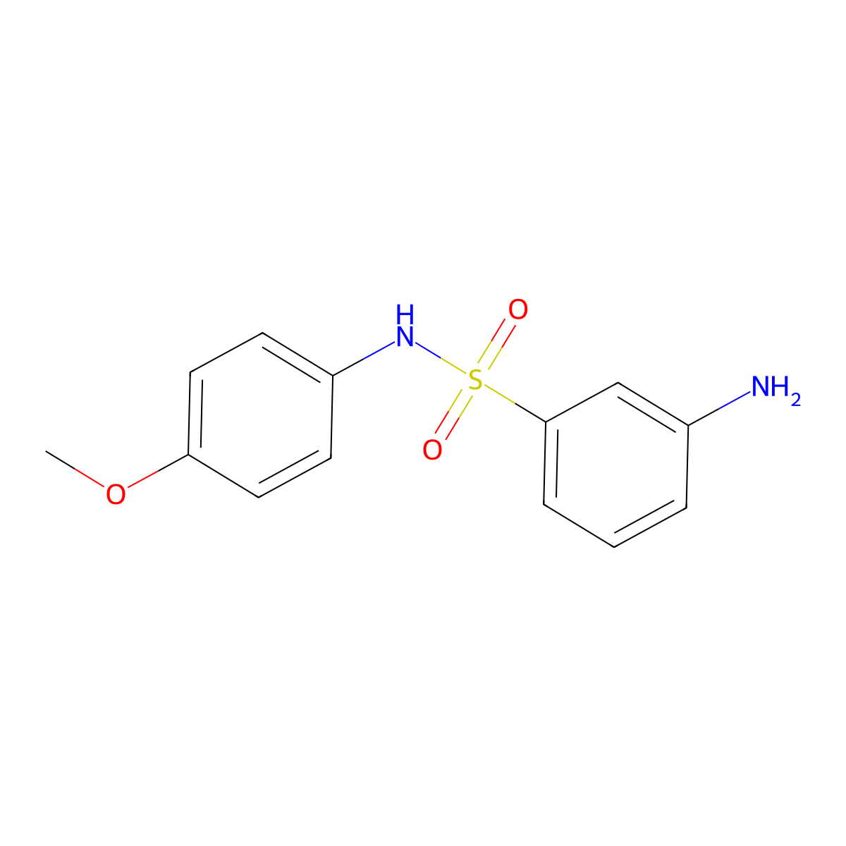 3-Amino-N-(4-methoxyphenyl)benzenesulfonamide molecular structure, CAS 201996-24-9