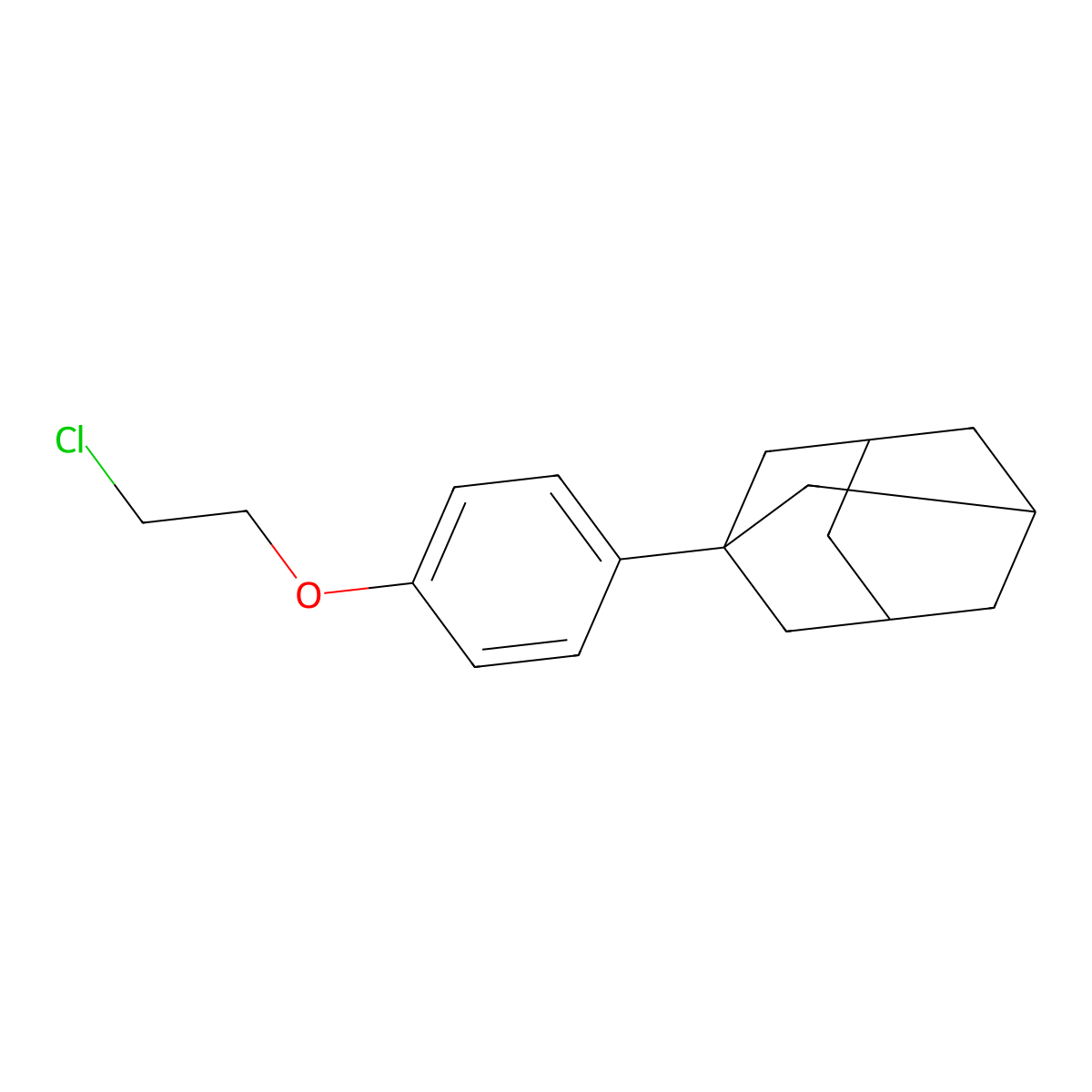 1-[4-(2-Chloroethoxy)phenyl]adamantane molecular structure, CAS 201997-27-5