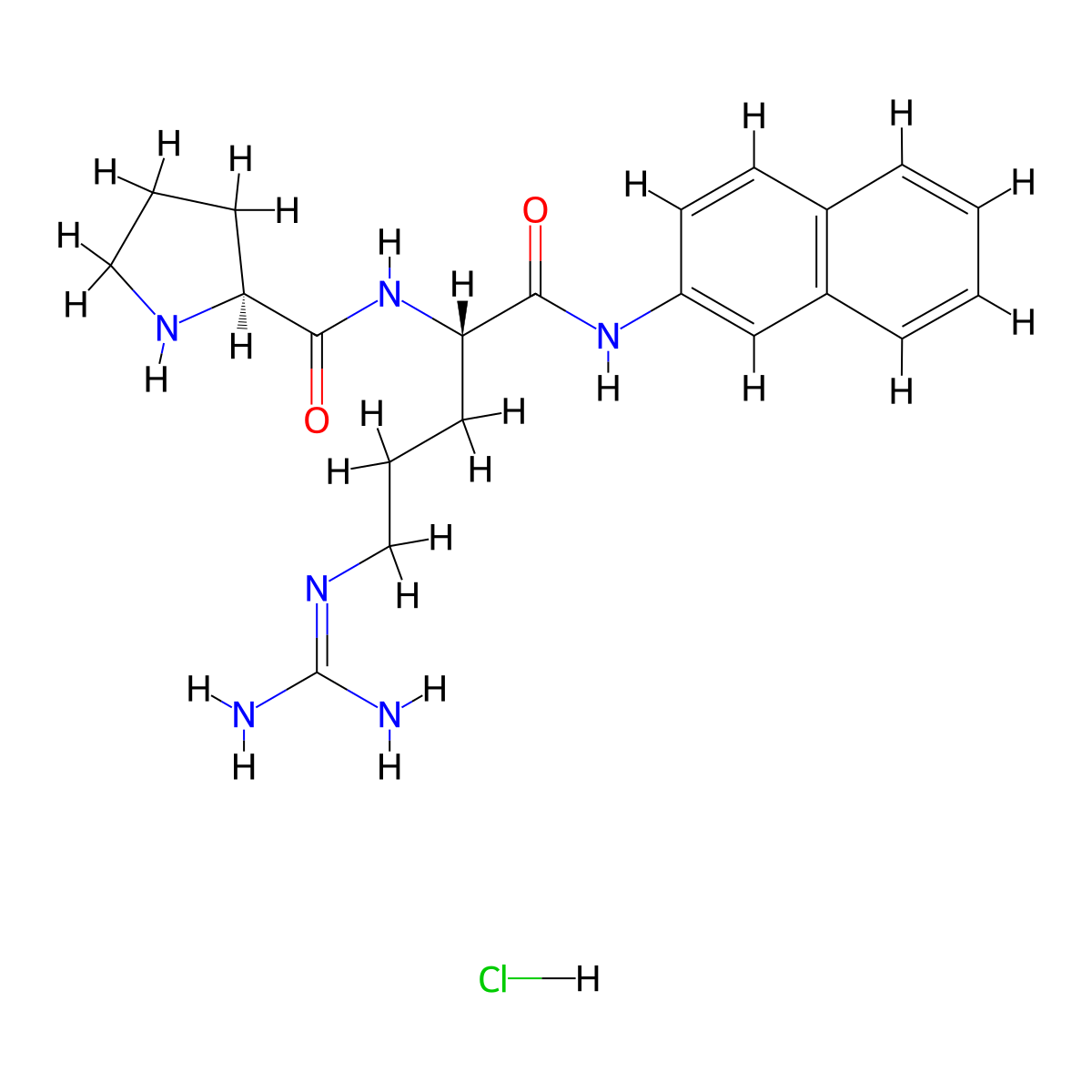 H-Pro-Arg-bNA HCl molecular structure, CAS 201998-83-6