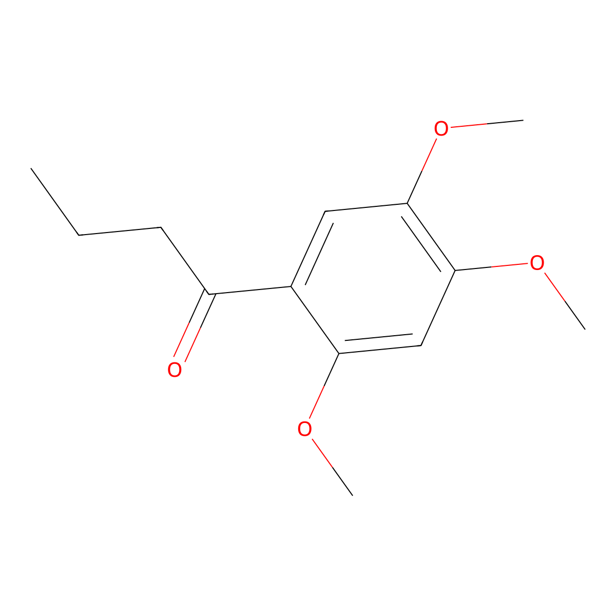1-(2,4,5-Trimethoxyphenyl)-1-butanone molecular structure, CAS 2020-73-7
